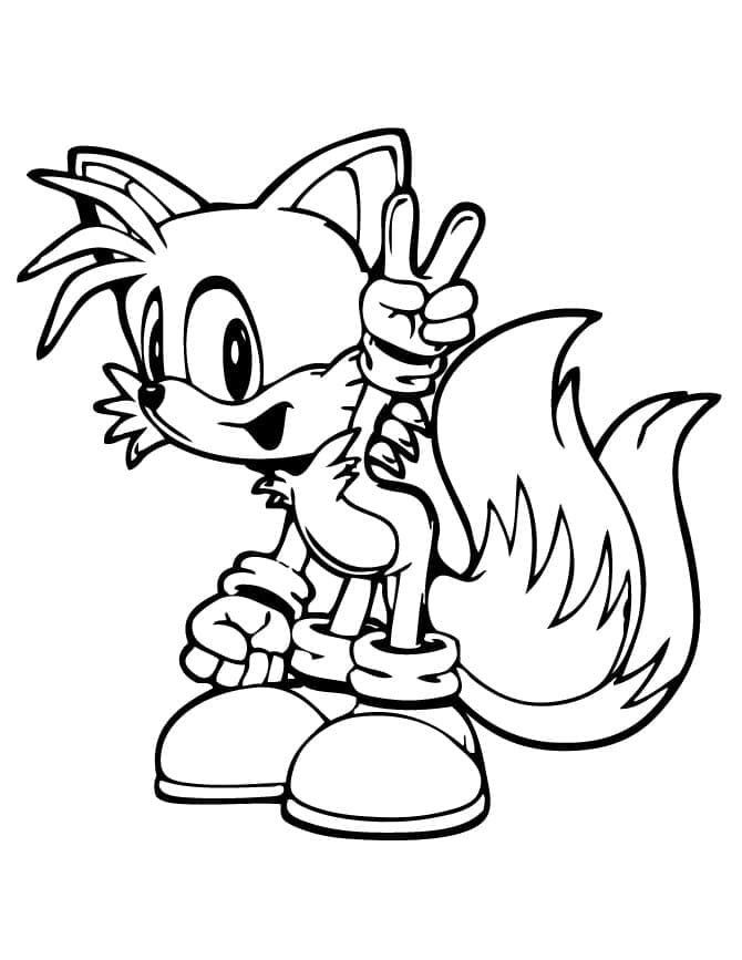 Tô màu Tails Cute