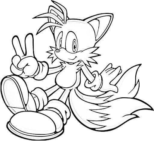 Tô màu Tails Hoạt Hình