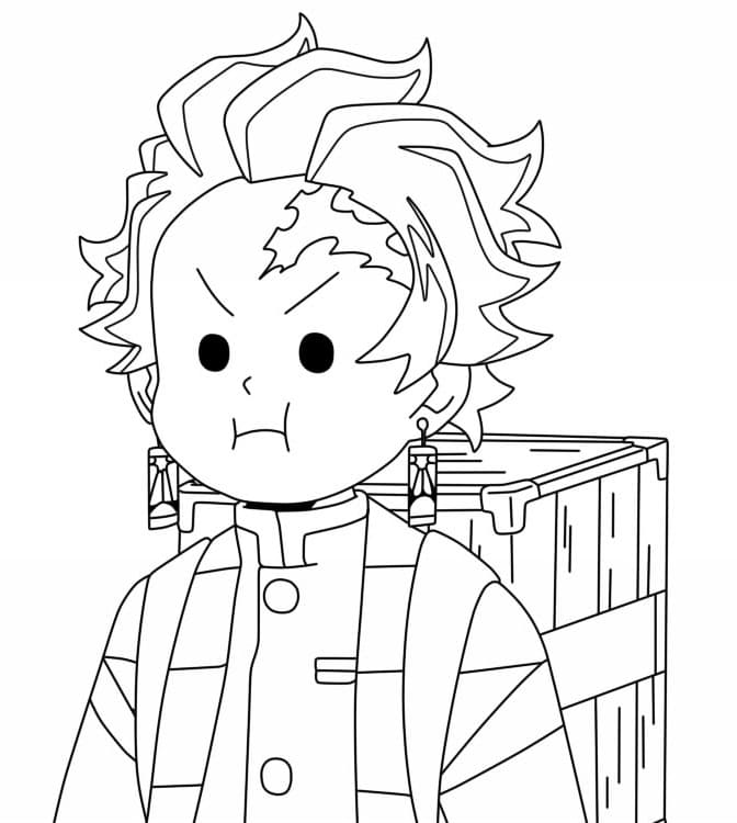 Tô màu Tanjiro Cute