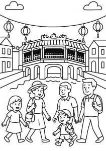 Tô màu Tham Quan Phố Cổ Hội An