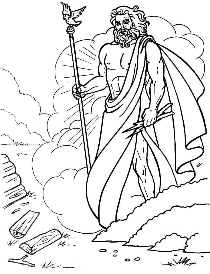Tô màu Thần Cổ Đại Zeus