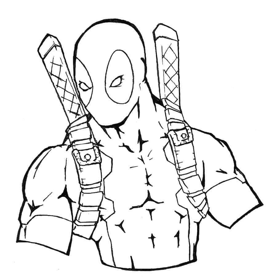 Tô màu Thân Trên Deadpool