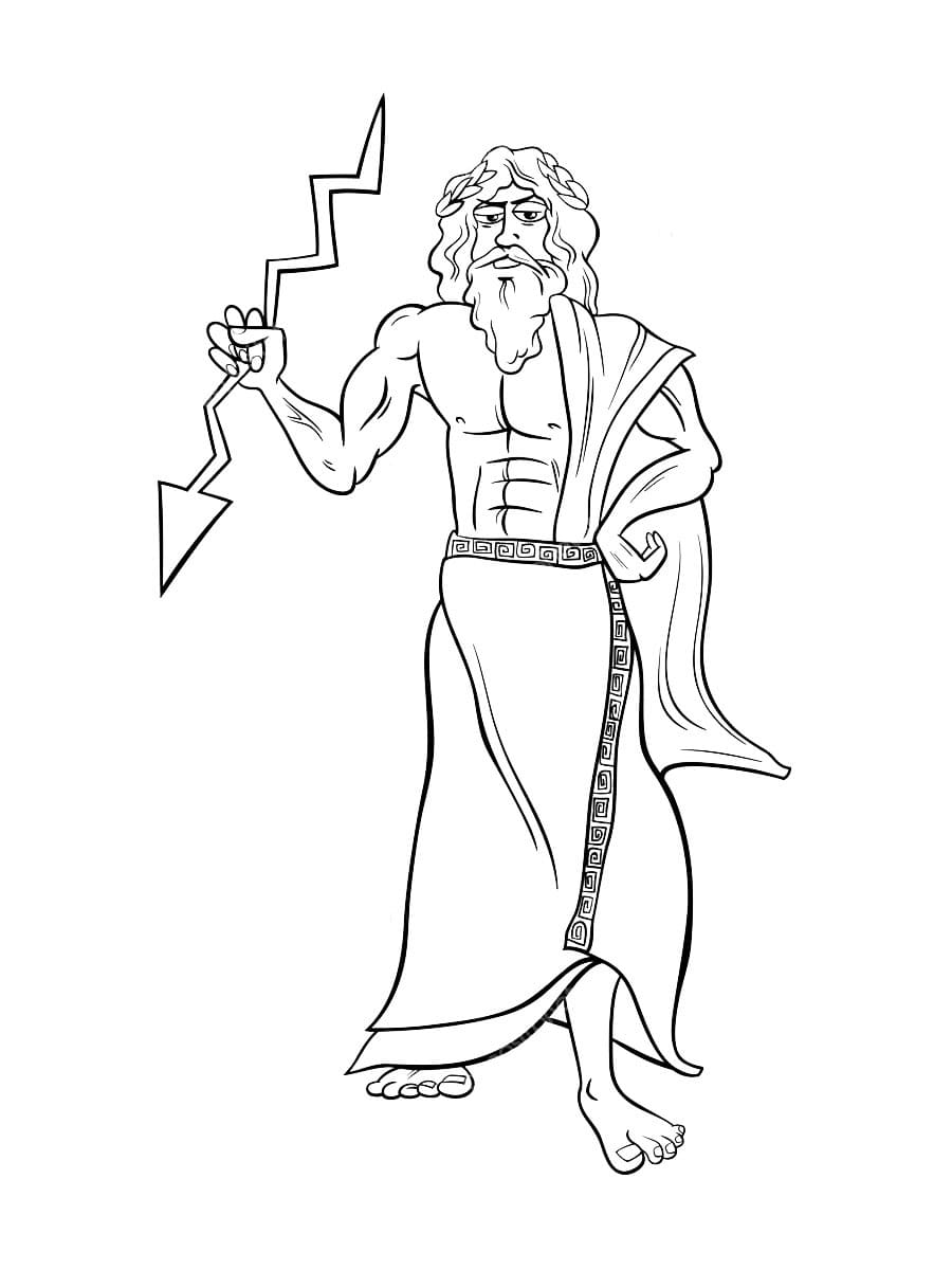 Tô màu Thần Zeus Cổ Đại