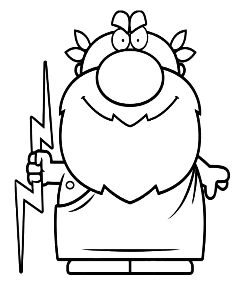 Tô màu Thần Zeus Ngộ Nghĩnh