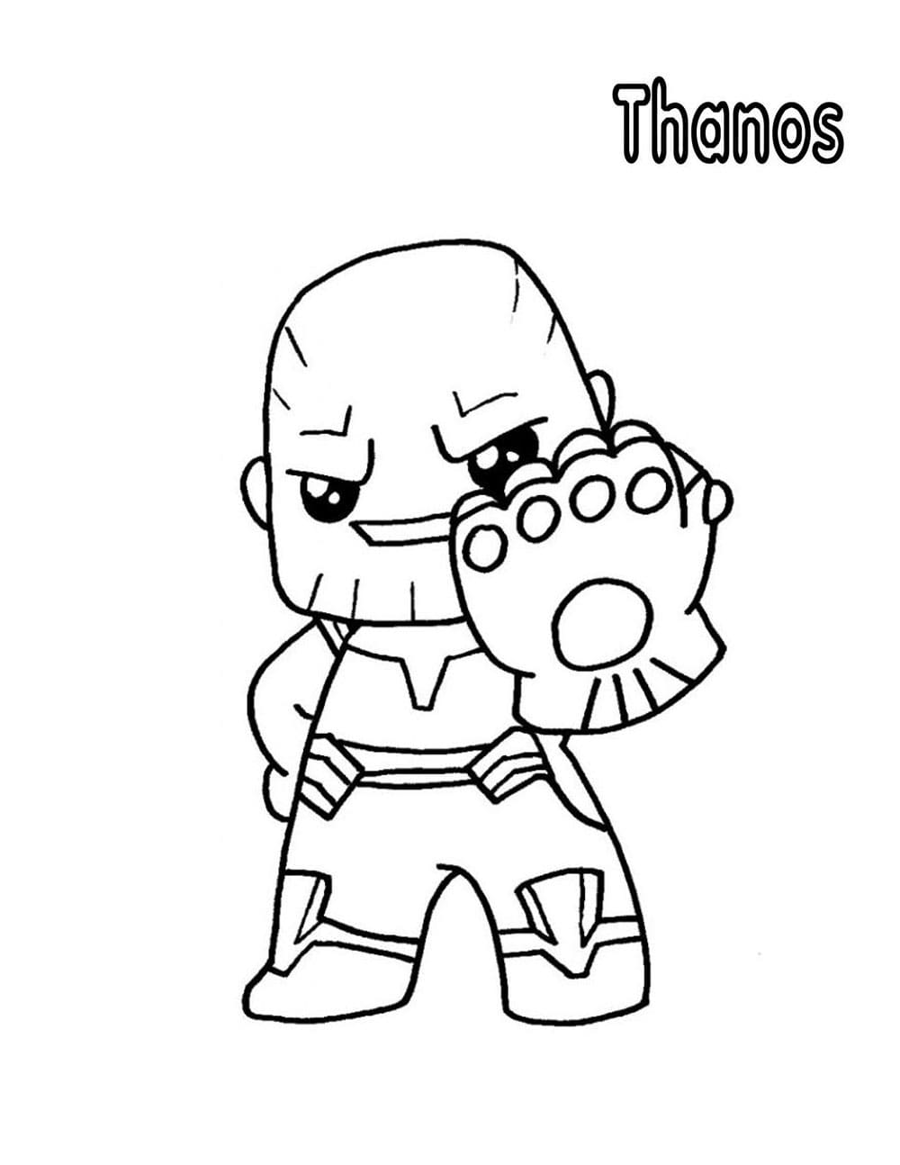 Tô màu Thanos Dễ Thương