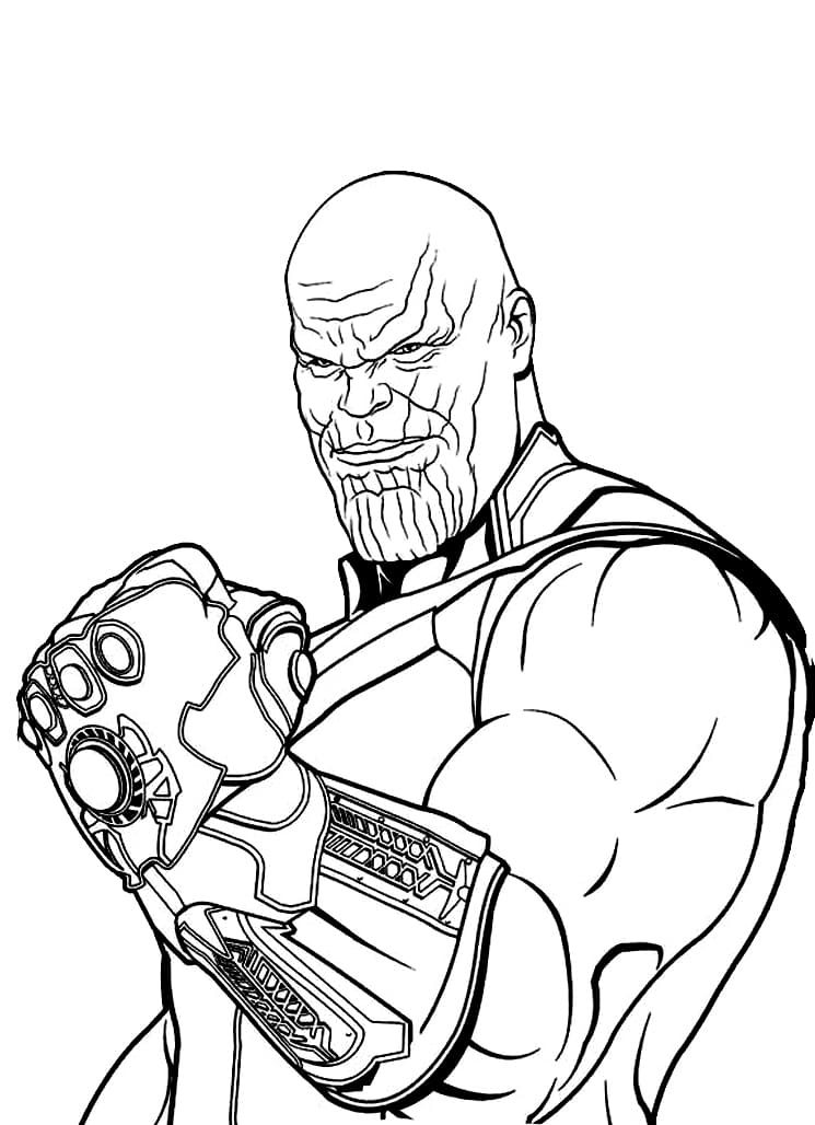 Tô màu Thanos Với Găng Tay Vô Cực