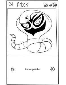 Tô màu Thẻ Pokemon Arbok