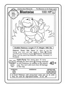 Tô màu Thẻ Pokemon Blastoise