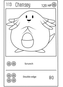 Tô màu Thẻ Pokemon Chansey