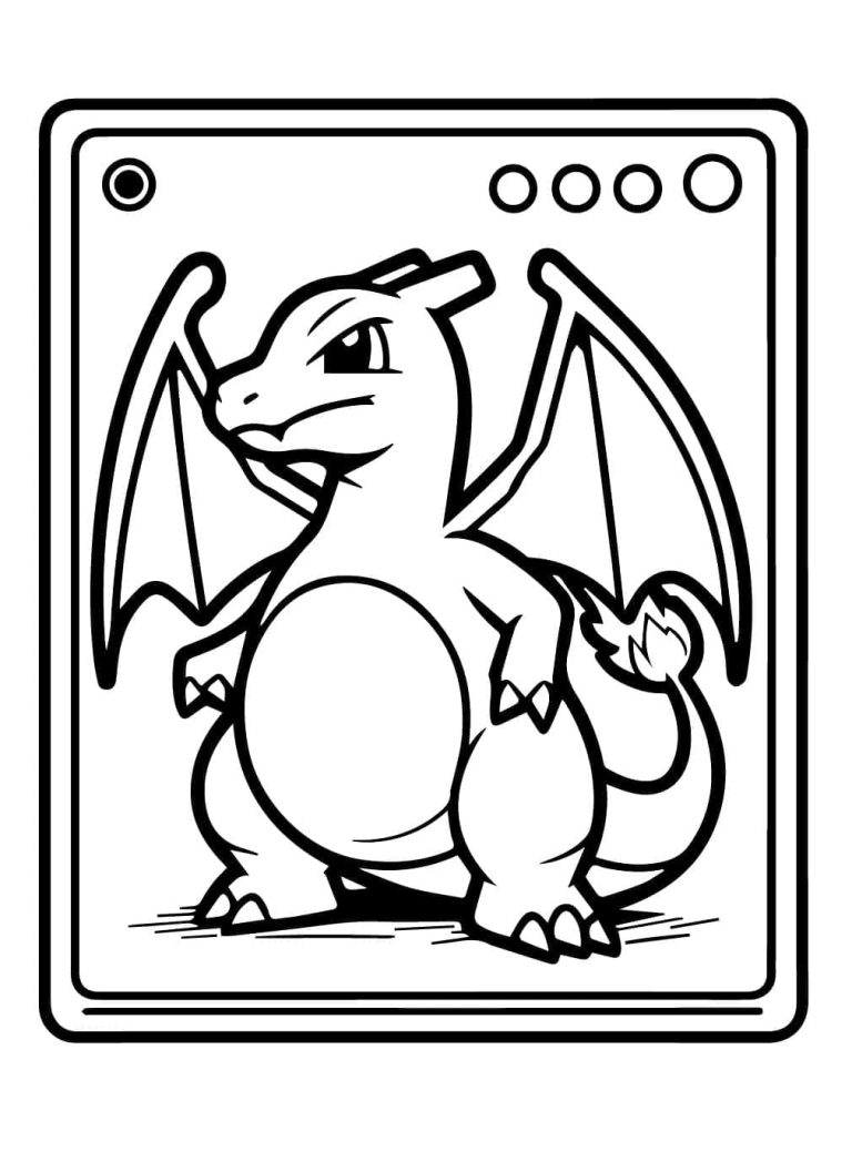 Tô màu Thẻ Pokemon Charizard