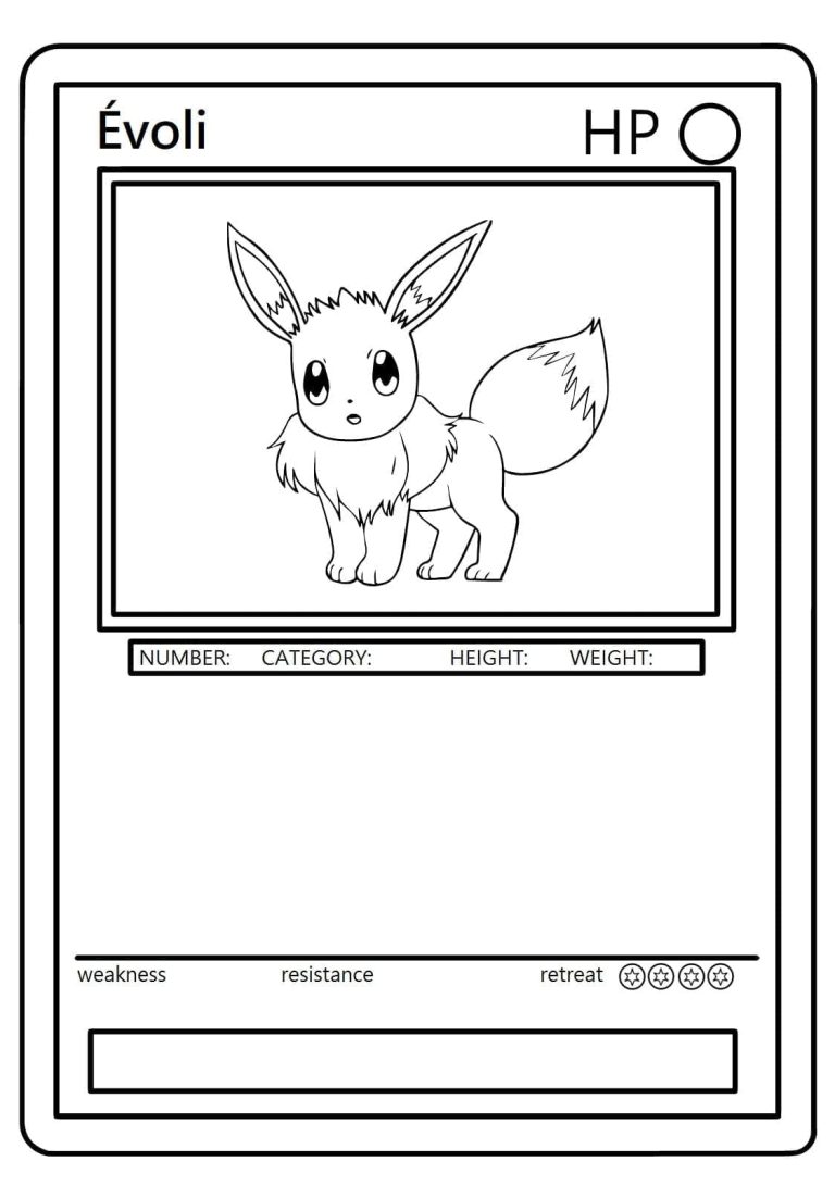 Tô màu Thẻ Pokemon Eevee