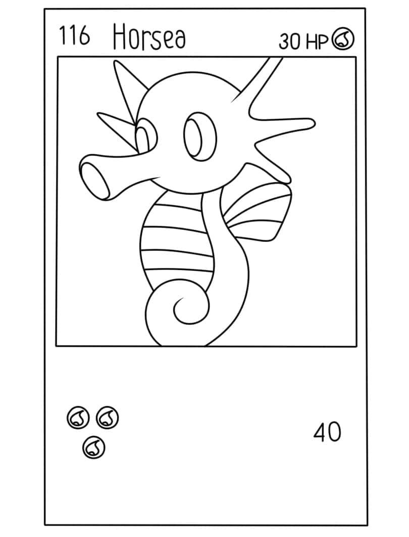Tô màu Thẻ Pokemon Horsea