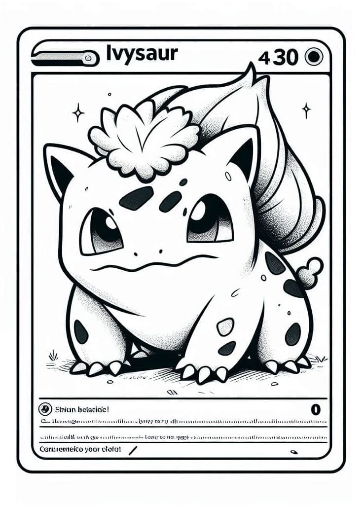 Tô màu Thẻ Pokemon Ivysaur