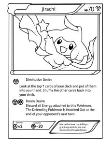 Tô màu Thẻ Pokemon Jirachi