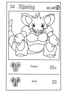 Tô màu Thẻ Pokemon Nidoking