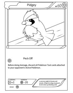 Tô màu Thẻ Pokemon Pidgey