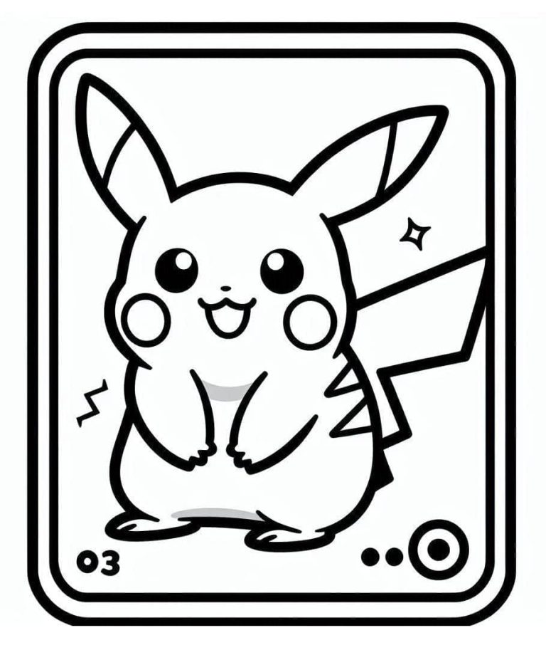 Tô màu Thẻ Pokemon Pikachu