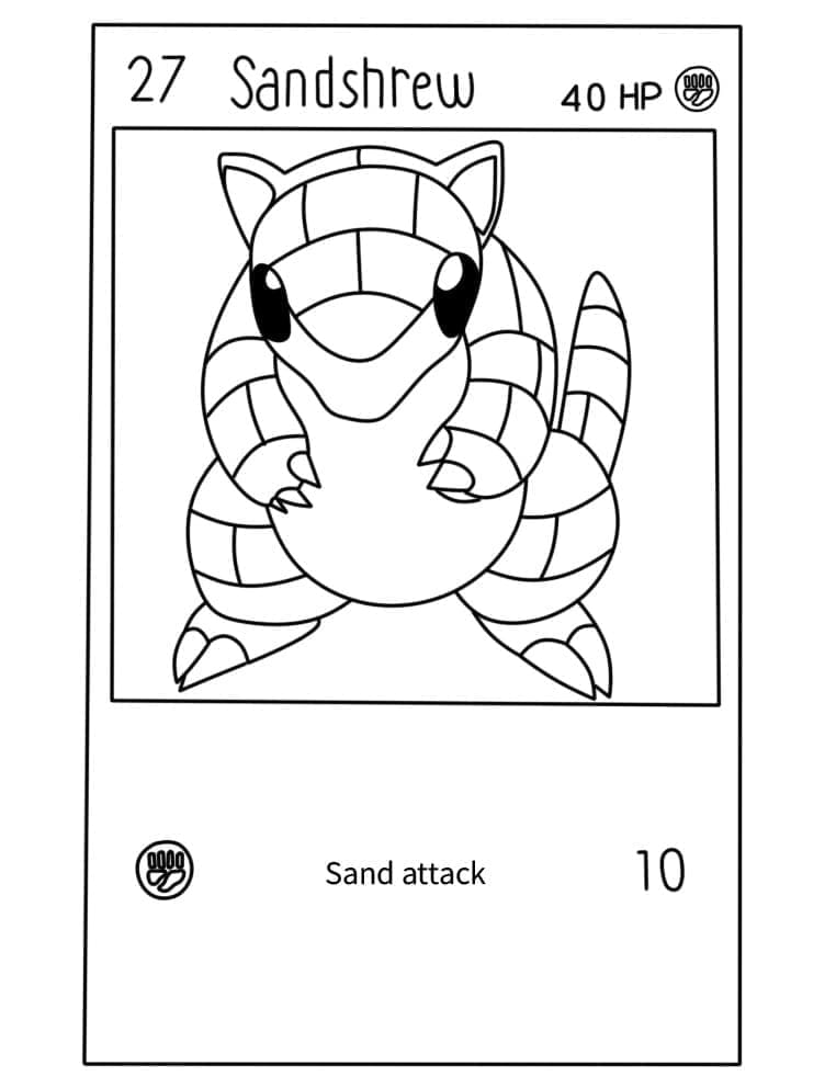 Tô màu Thẻ Pokemon Sandshrew