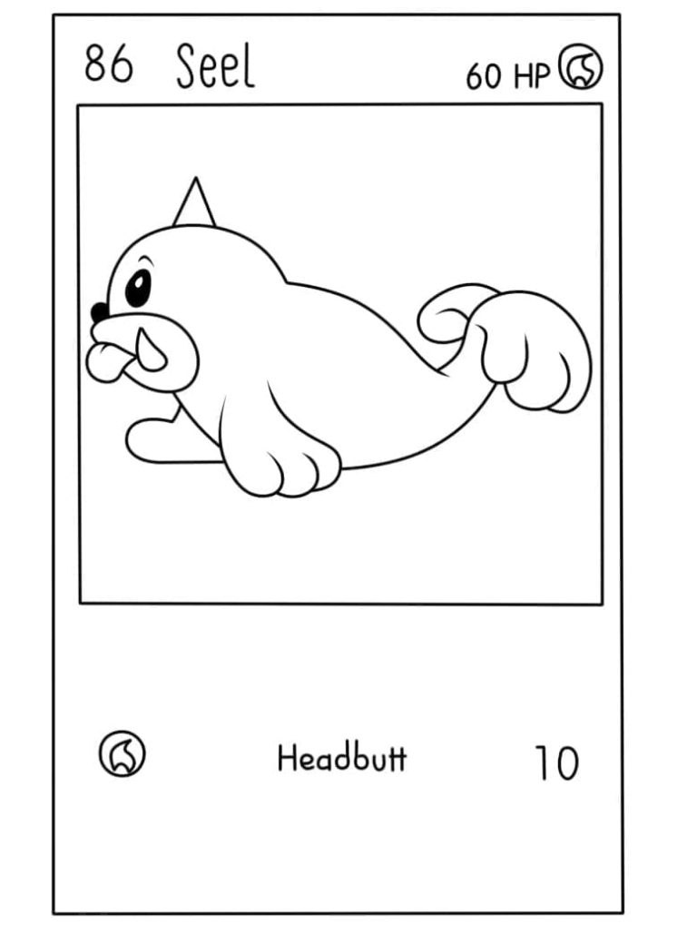 Tô màu Thẻ Pokemon Seel