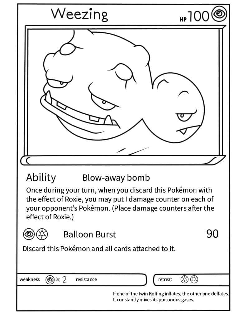 Tô màu Thẻ Pokemon Weezing