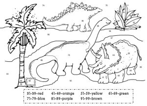 Tô Màu Theo Số Khủng Long Khó