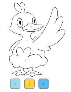 Tô Màu Theo Số Pokemon Ducklett