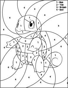 Tô Màu Theo Số Pokemon Squirtle