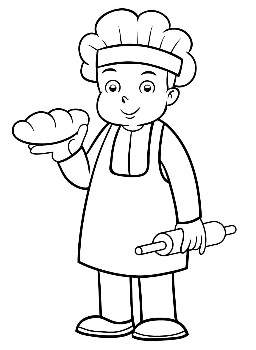 Tô màu Thợ Làm Bánh Cười