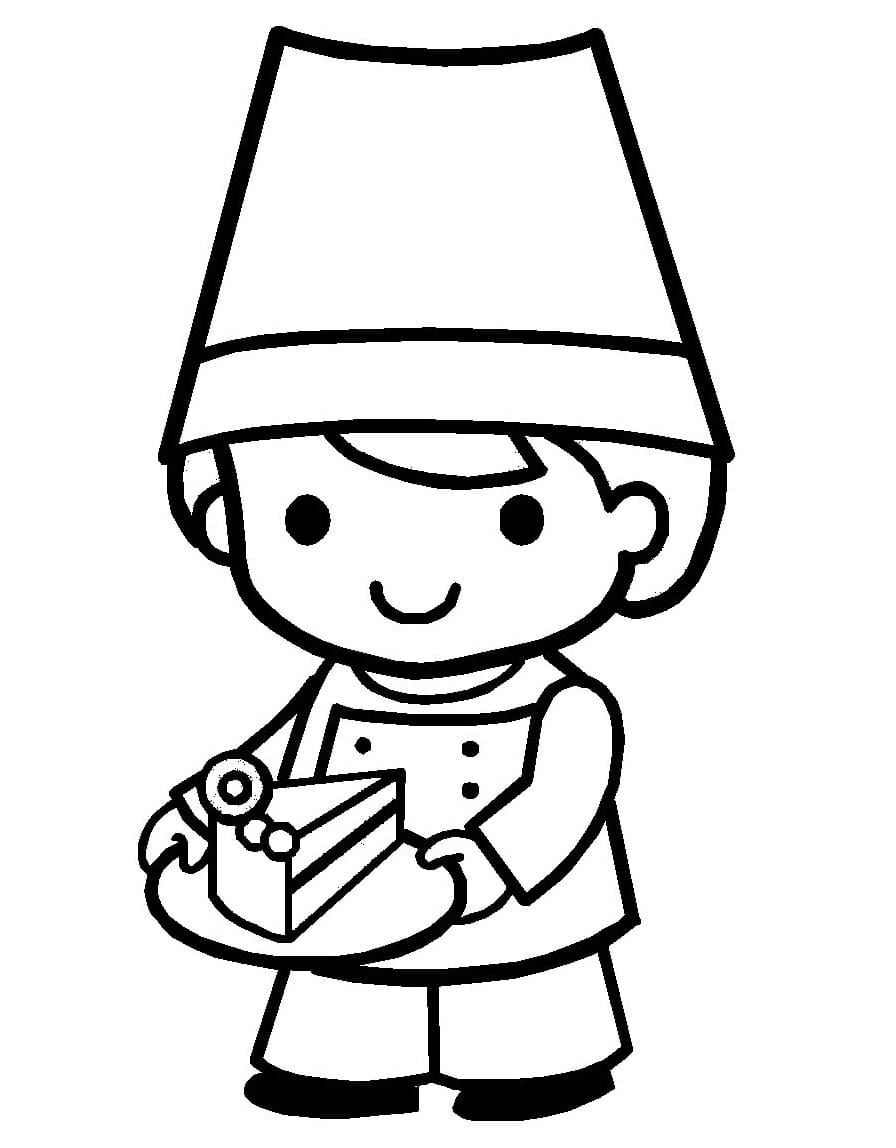Tô màu Thợ Làm Bánh Tý Hon
