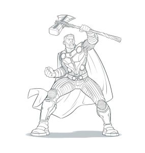 Tô màu Thor Cầm Rìu