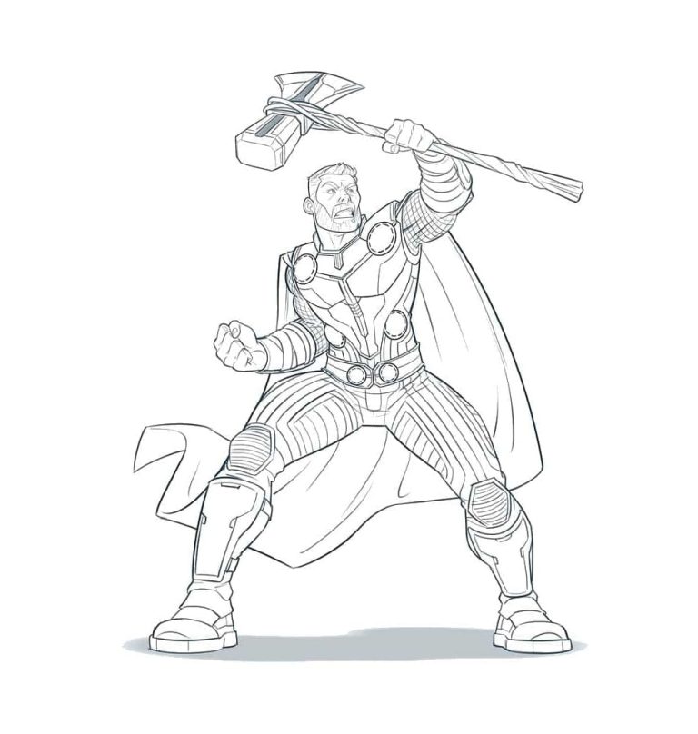 Tô màu Thor Cầm Rìu