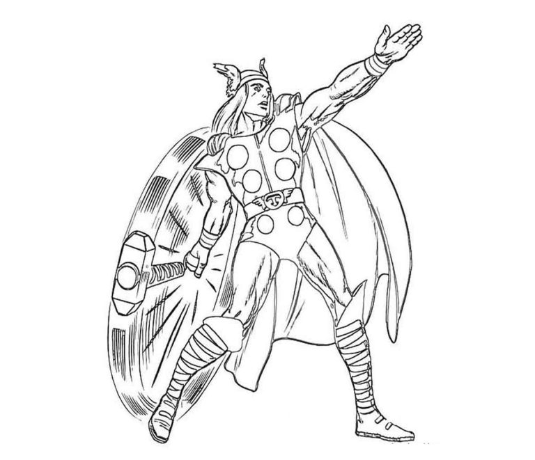 Tô màu Thor Xoay Búa