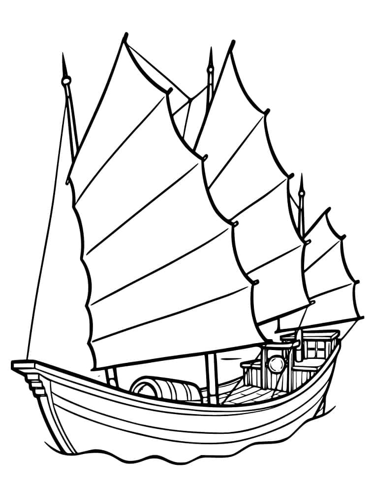 Tô màu Thuyền Trung Quốc