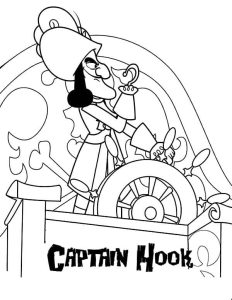 Tô màu Thuyền Trưởng Hook Trên Tàu