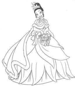 Tô màu Tiana Cầm Giỏ Hoa