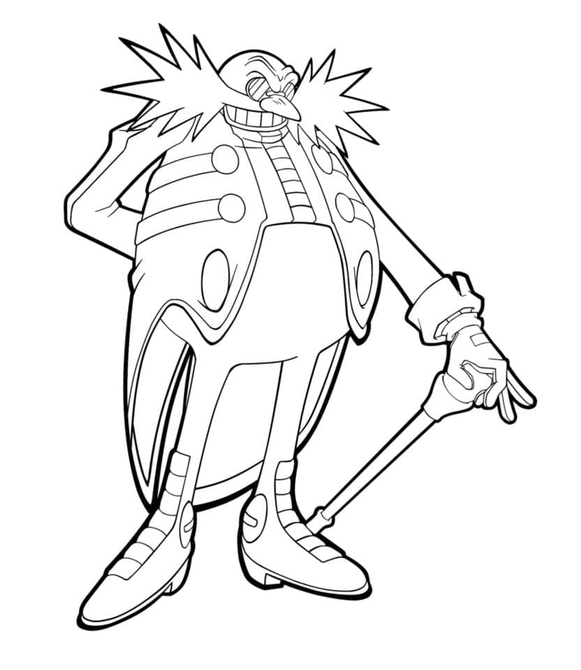 Tô màu Tiến sĩ Eggman Ác Độc