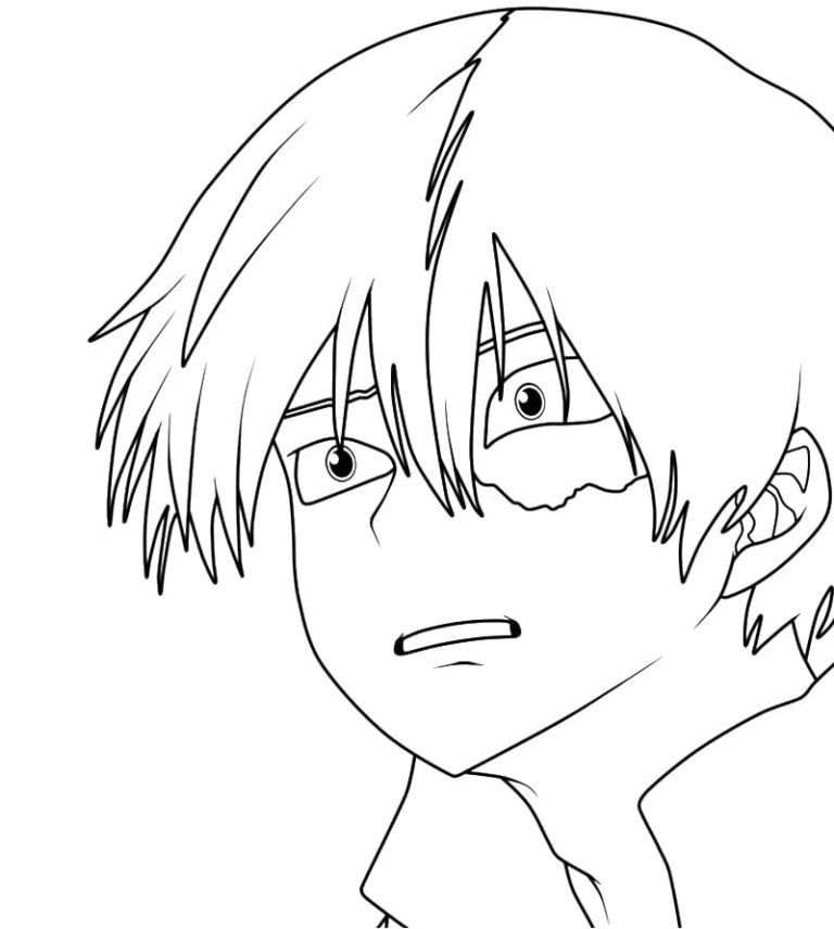 Tô màu Todoroki Shoto Buồn