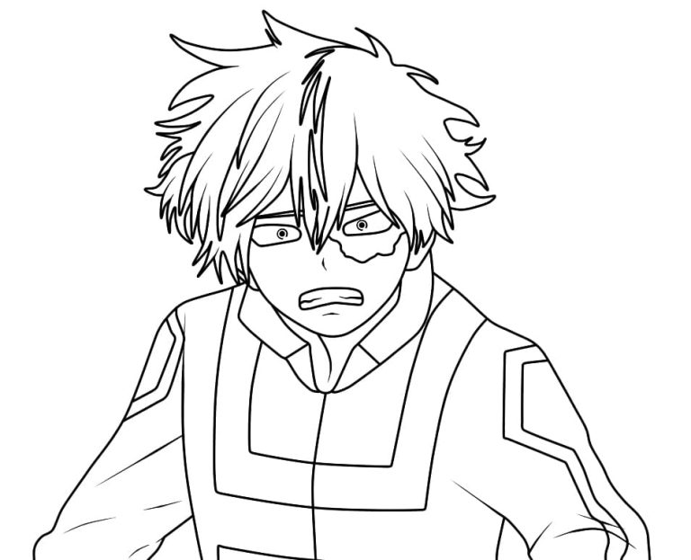 Tô màu Todoroki Shoto Buồn Bã