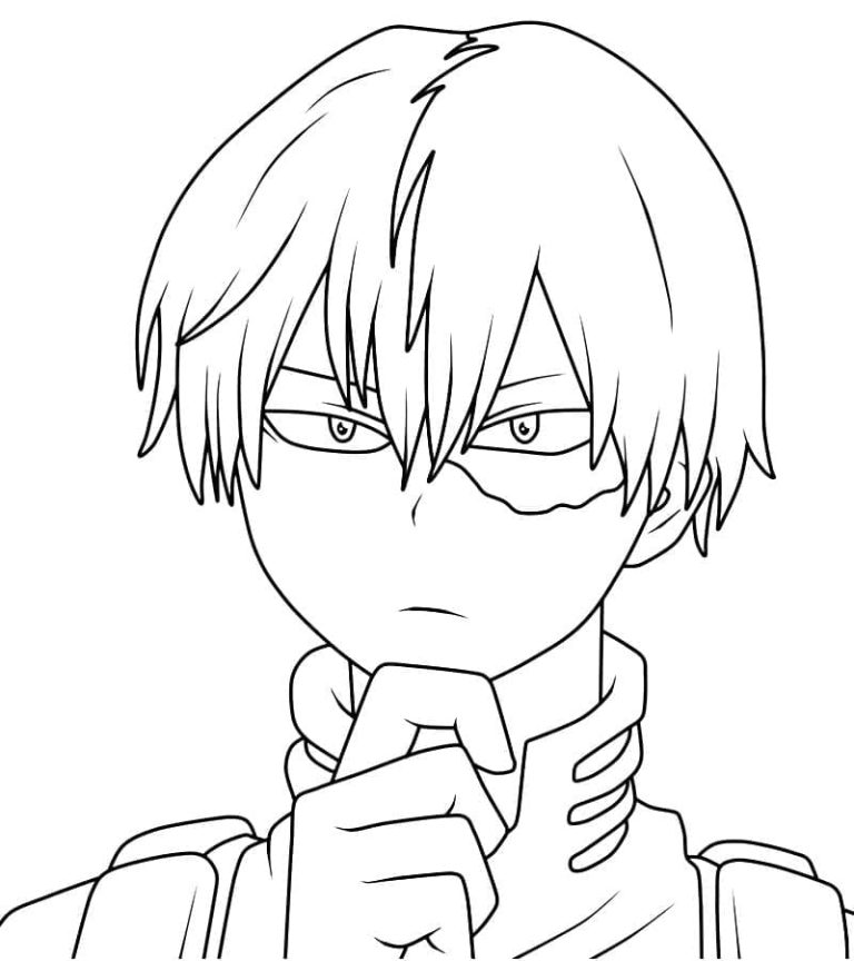 Tô màu Todoroki Shoto Đang Nghĩ