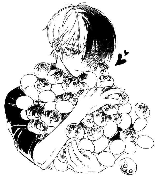 Tô màu Todoroki Shoto Đáng Yêu