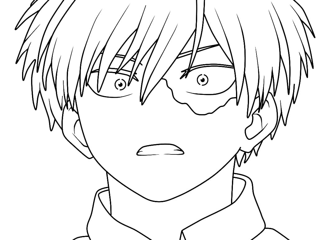 Tô màu Todoroki Shoto Ngạc Nhiên