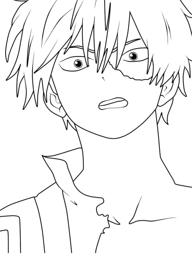 Tô màu Todoroki Shoto Trong Anime