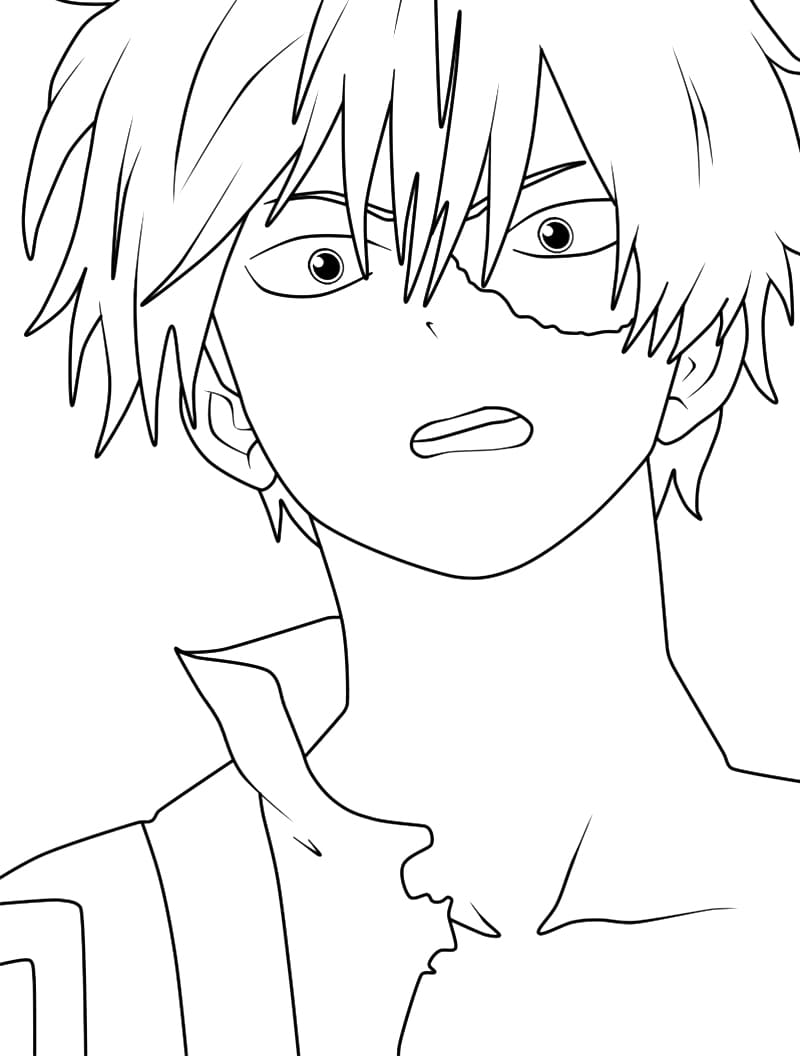 Tô màu Todoroki Shoto Trong Anime