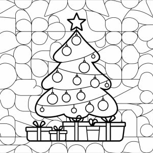 Tô màu Trang Trí Cây Thông Noel