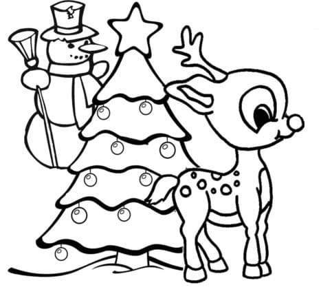Tô màu Tuần lộc Rudolph Mũi đỏ