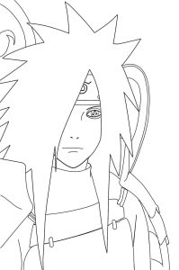 Tô màu Uchiha Madara Đơn Giản