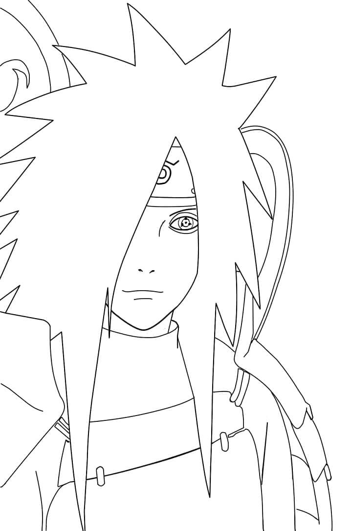 Tô màu Uchiha Madara Đơn Giản