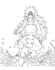 Tô màu Uchiha Madara Mạnh Mẽ