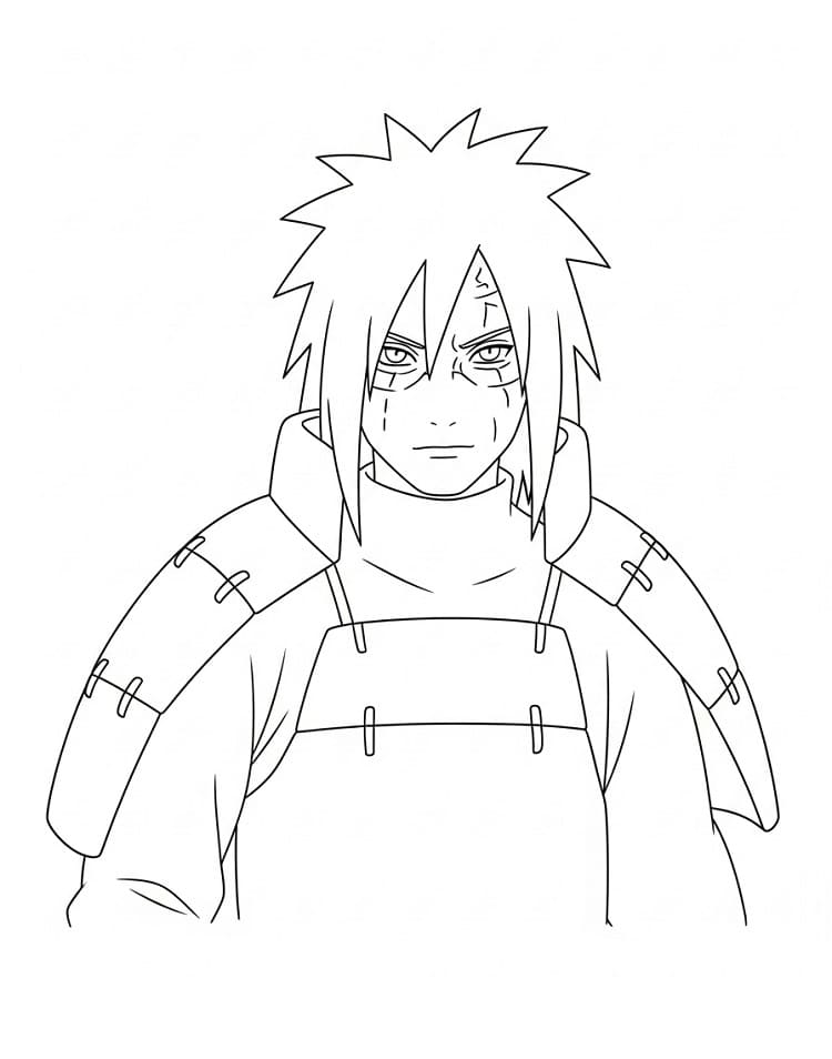 Tô màu Uchiha Madara Mỉm Cười