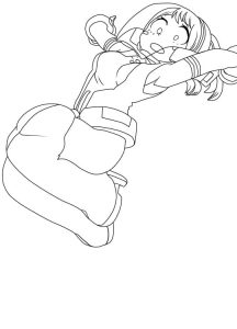 Tô màu Uraraka Ochaco Đáng Yêu